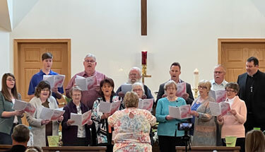 Mixed Choir Singing on Easter